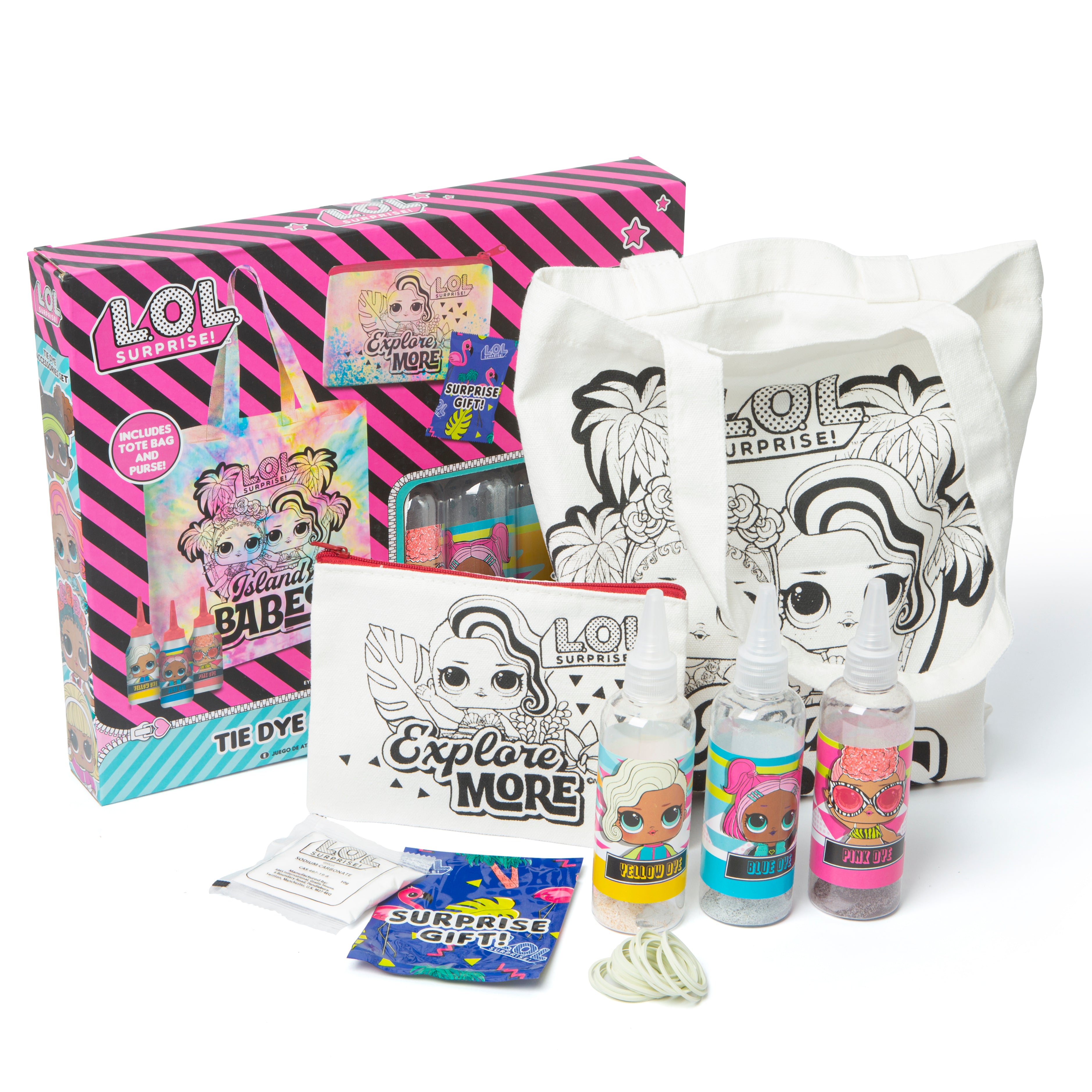 LOL Surprise Tie Dye Accessories Set Craft Set Creative Play Gift Tote Bag Purse LOL Surprise Tie Dye Accessories Set Craft Set Creative Play Gift Tote Bag Purse